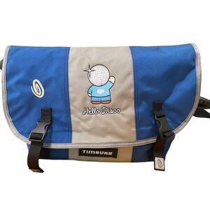 Timbuk2 Blue Gray Messenger Bag Hello-Disco 14" Padded Laptop Tech Computer Bag